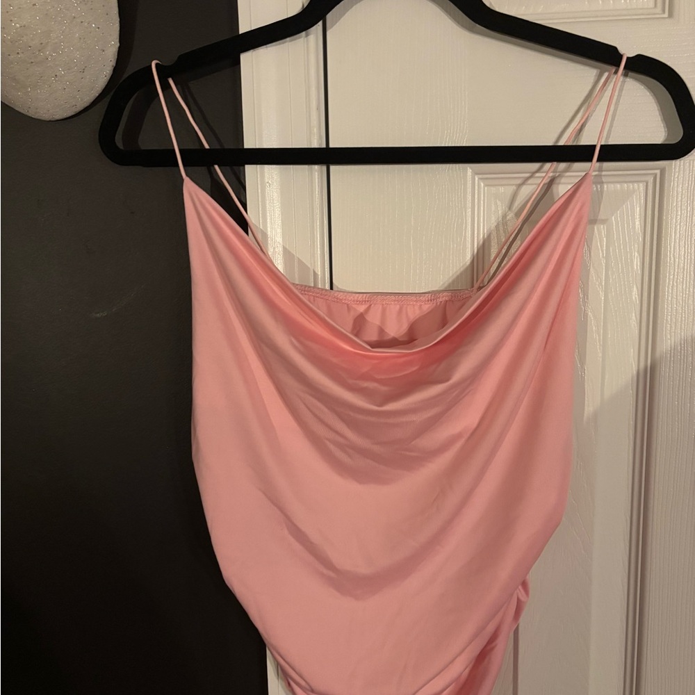 Elegant Pink Draped Top